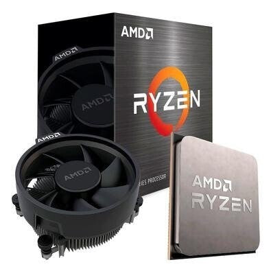 Processador AMD Ryzen 5 5500, 3.6 GHz, (4.2GHz Max Turbo), Cachê 3MB, 6 Núcleos, 12 Threads, Sem Video, AM4 - 100-100000457BOX