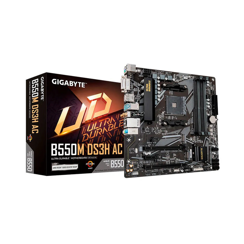 Placa Mãe Gigabyte B550M DS3H (Rev 1.7), AMD AM4, Micro ATX DDR4