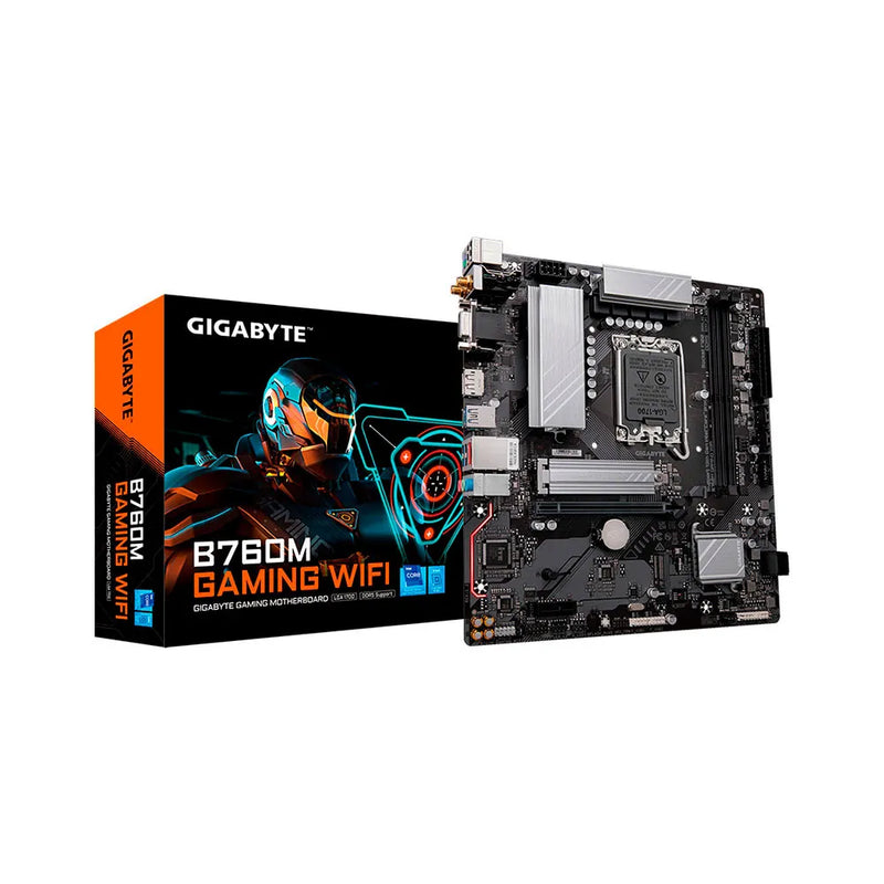 Placa-Mãe Gigabyte B760M Gaming, Intel LGA 1700, Matx, Wi-Fi DDR5